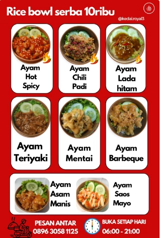 Rice Bowl Pingkan Kedai Royal